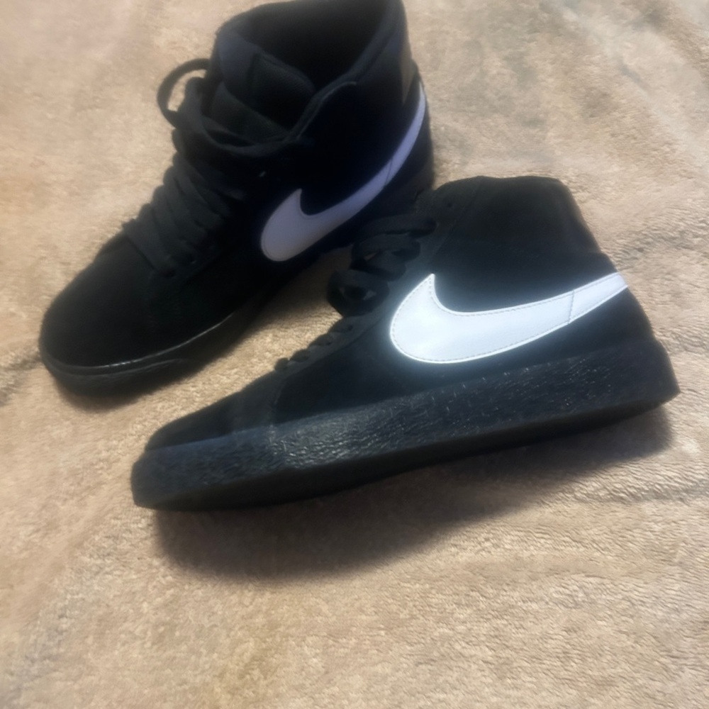 Black and White High-Top Sneakers